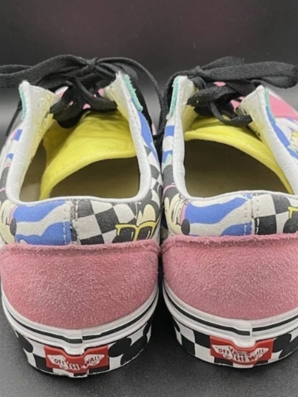 Men’s 5.5 W/7 Pre Owned Vans Old Skool 80s Mickey & Minnie Mouse Disney Vintage - Picture 3 of 5